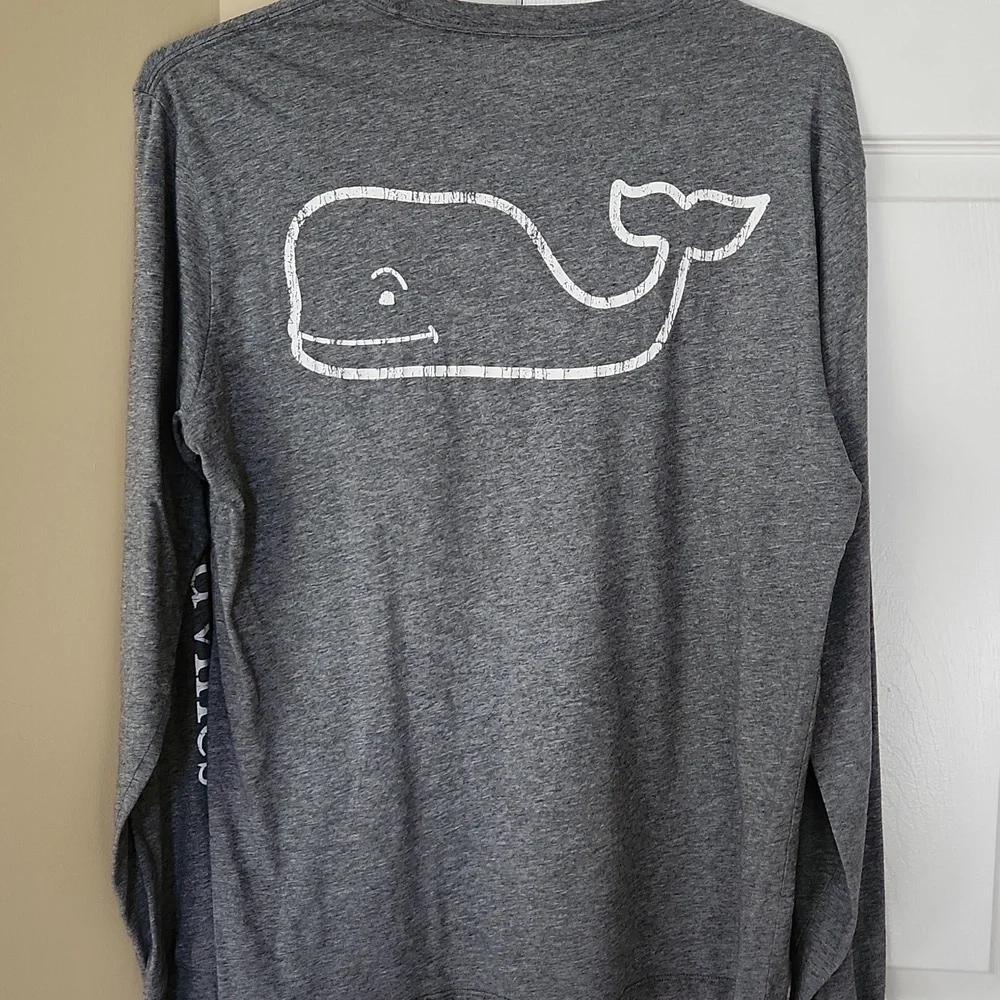 Vineyard Vines Men's Grey Long Sleeve Tee, Small